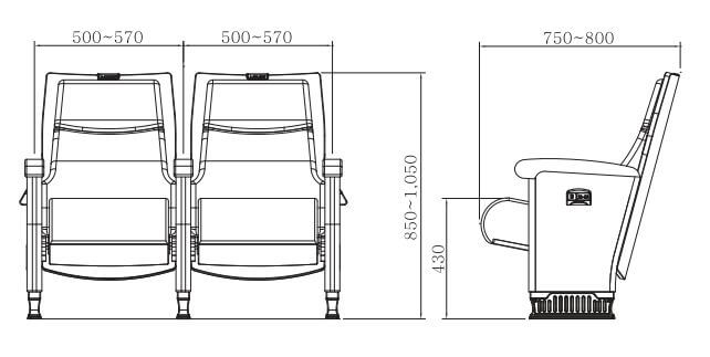 Ghế hội trường nhập khẩu Hàn Quốc MS-708 Ghế hội trường nhập khẩu Hàn Quốc MS-708