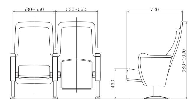 Ghế hội trường nhập khẩu Hàn Quốc MS-710