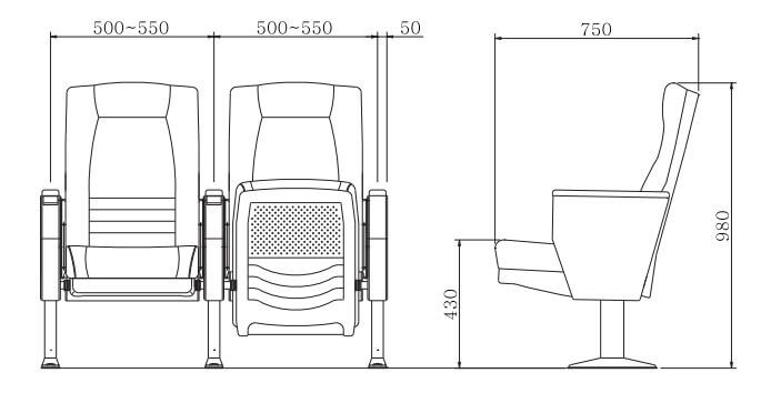 Ghế hội trường nhập khẩu Hàn Quốc MS-7161