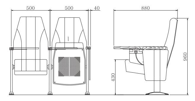 2D Ghế hội trường nhập khẩu Hàn Quốc MS-725TB 2D Ghế hội trường nhập khẩu Hàn Quốc MS-725TB
