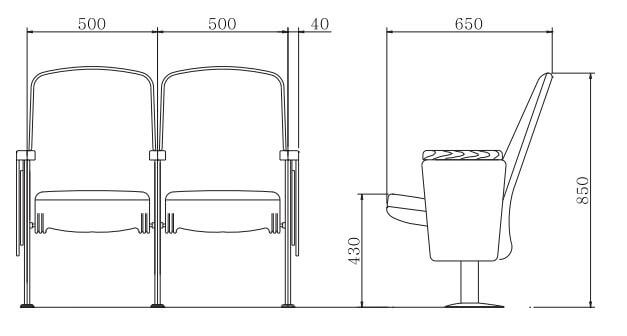 2D Ghế hội trường nhập khẩu Hàn Quốc MS-727 2D Ghế hội trường nhập khẩu Hàn Quốc MS-727