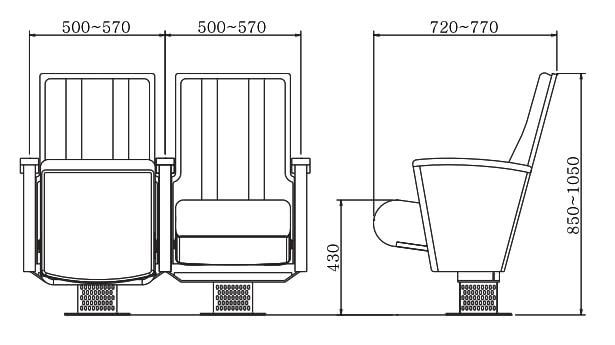 2D Ghế hội trường nhập khẩu Hàn Quốc MS-805 2D Ghế hội trường nhập khẩu Hàn Quốc MS-805