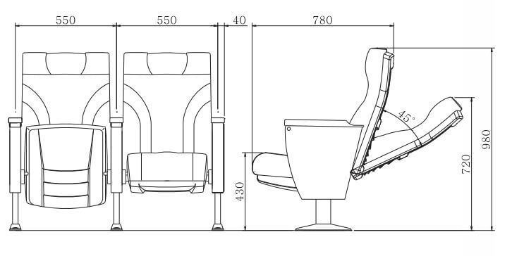 Ghế hội trường nhập khẩu Hàn Quốc MS-916 Ghế hội trường nhập khẩu Hàn Quốc MS-916