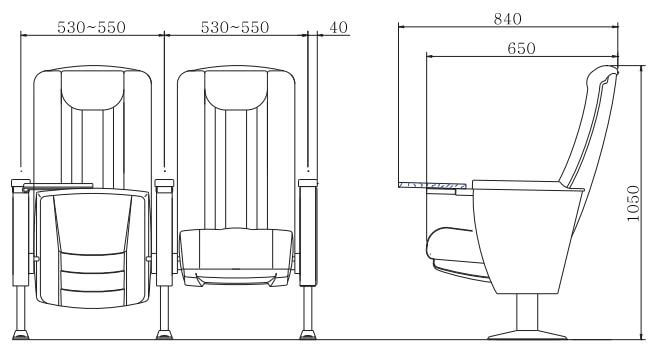 Ghế hội trường nhập khẩu Hàn Quốc MS-919TB Ghế hội trường nhập khẩu Hàn Quốc MS-919TB