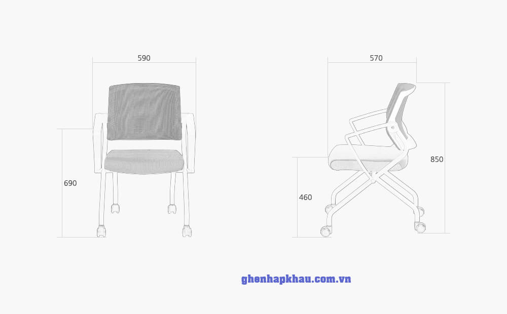 Ghế gấp nhập khẩu ONYX07 2 Kích thước ghế onyx ocean