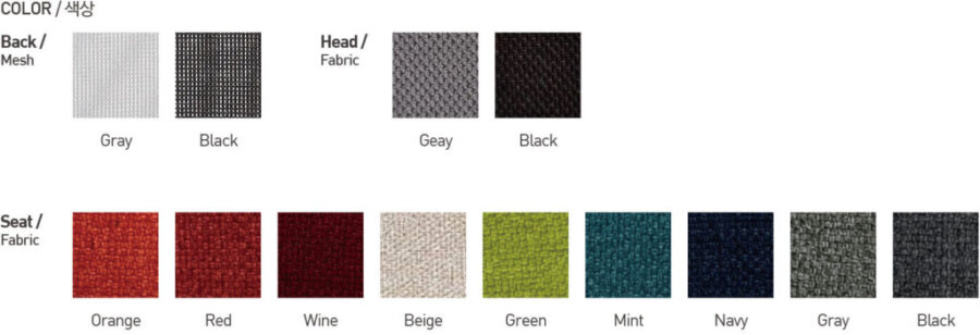 Ghế xoay văn phòng M19 4 Bang mau M19