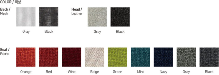 Ghế xoay văn phòng M23 4 Bang mau M23