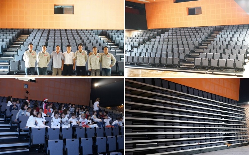 Giới thiệu 11 Dự án ghế khán đài xếp đa năng tại trường quốc tế Pháp Alexandre Yersin