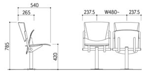Tổng hợp mẫu ghế hội trường gỗ nhập khẩu bền đẹp 15 Kích thước Ghế hội trường TSA-0936