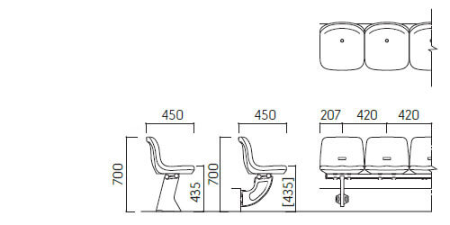 50 Mẫu ghế nhựa sân vận động nhập khẩu chất lượng cao 35 Kích thước Ghế sân vận động BLMA-1500