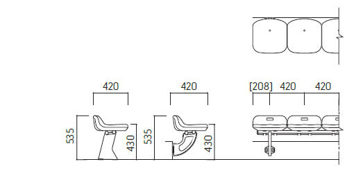 50 Mẫu ghế nhựa sân vận động nhập khẩu chất lượng cao 33 Kích thước Ghế sân vận động BLMA-2500