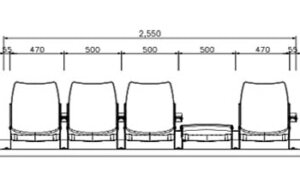Tìm hiểu về ghế khán đài Telescopic Seating nhập khẩu Hàn Quốc 18 Kích thước ghế UBF-1A