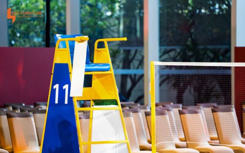20 Mẫu ghế trọng tài Pickleball bằng nhựa, kiểu dáng đẹp 4 Ghế trọng tài Pickleball có bàn viết bằng nhựa