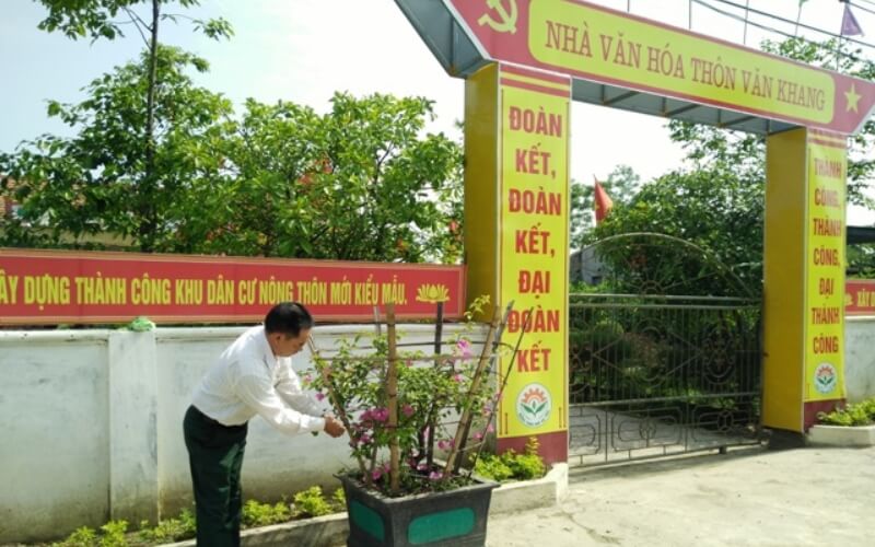 Khẩu hiệu trang trí nhà văn hóa thôn, UBND, mẫu pano đẹp 13 Khẩu hiệu trang trí cổng chào nhà văn hóa thôn Văn Khang