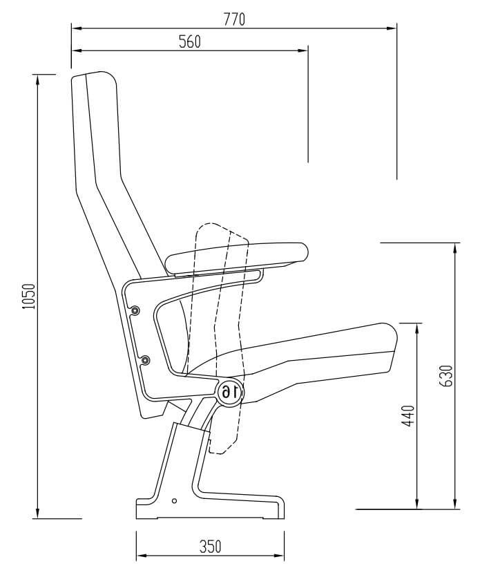Ghế hội trường JY-606M 4 Kich thuoc Ghe hoi truong JY 606M