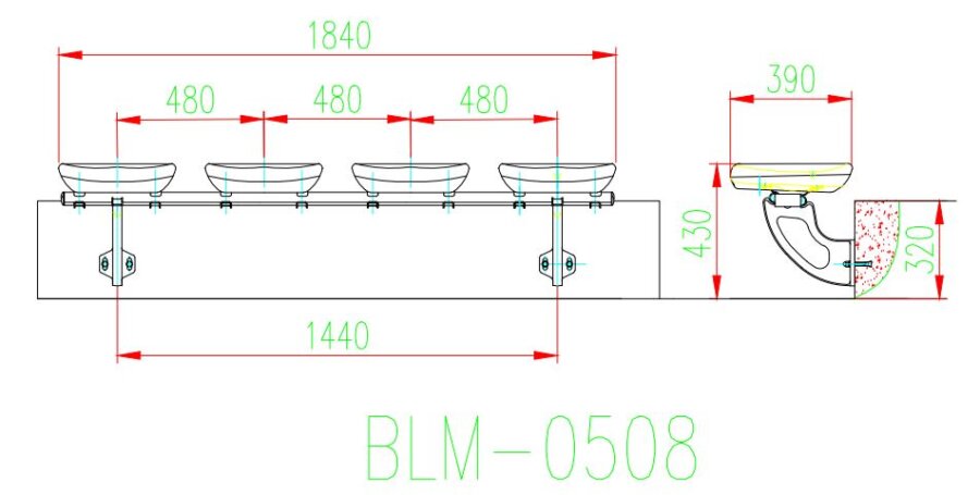 Ghế sân vận động BLM-0508 4 Kích thước Ghế sân vận động BLM-0508