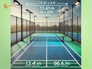 Tiêu chuẩn thiết kế sân pickleball tại Việt Nam 2 Kích thước tiêu chuẩn sân Pickleball theo USA Pickleball và IFP