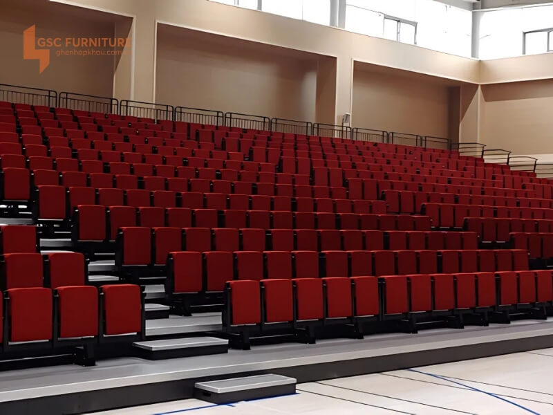 Ghế hội trường đa năng được lắp đạt tại trường Trung học Baekyoung Hàn Quốc