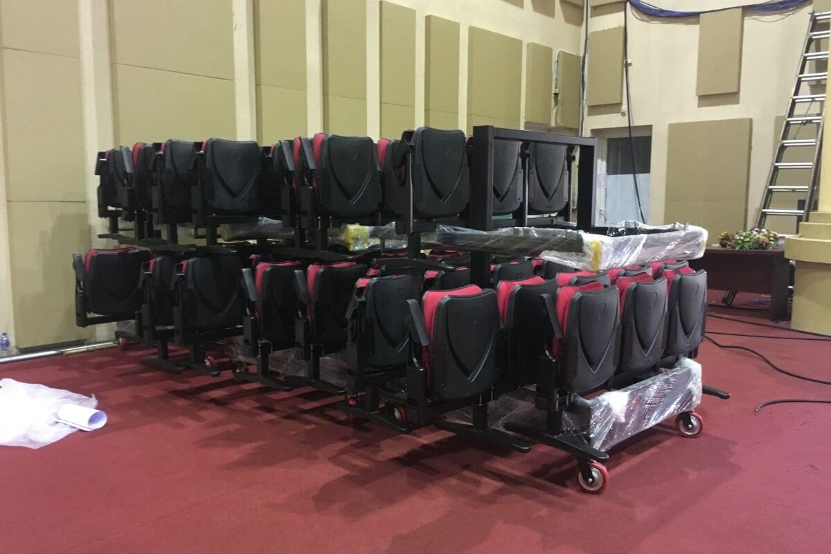 Tìm hiểu về ghế khán đài Telescopic Seating nhập khẩu Hàn Quốc 2 Ghế khán đài gấp gọn (2 Type Tip Up)