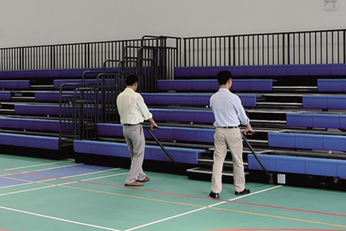 Tìm hiểu về ghế khán đài Telescopic Seating nhập khẩu Hàn Quốc 31 Hệ thống sàn đa năng điều khiển bằng tay