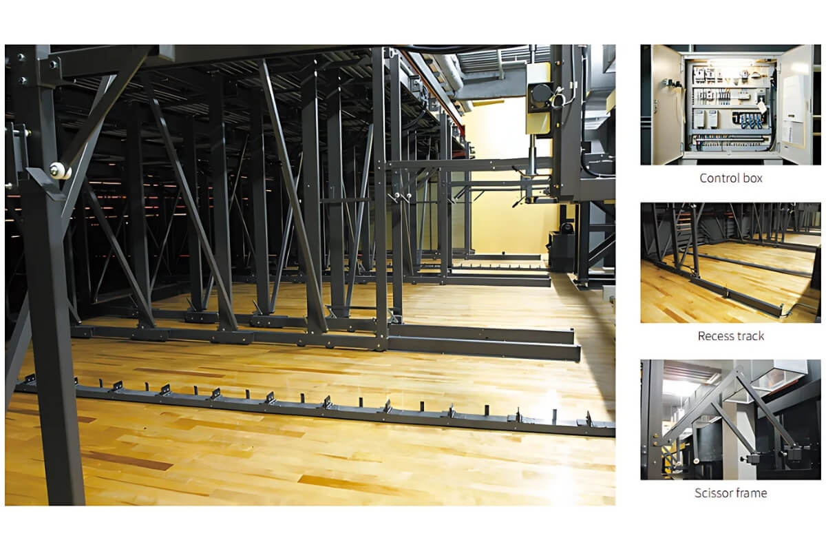 Tìm hiểu hệ thống ghế khán đài đa năng Retractable của Kotobuki Seating 3 Chi tiết phần khung thép