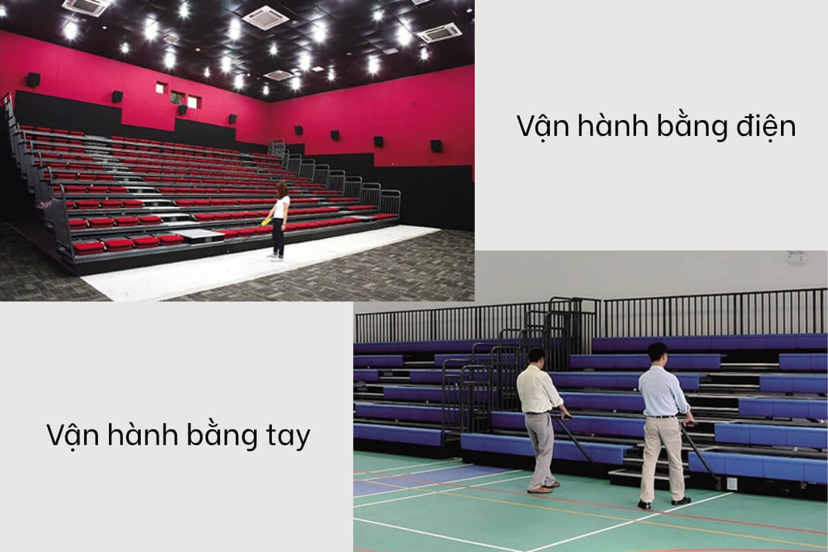 Tìm hiểu hệ thống ghế khán đài đa năng Retractable của Kotobuki Seating 11 Hệ thống vận hành tự động và thủ công