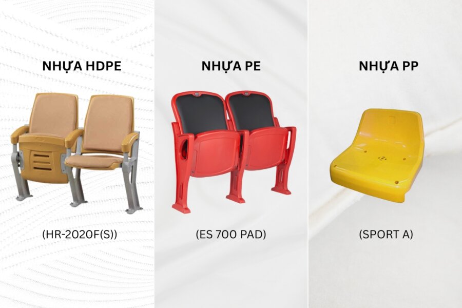 Cẩm năng mua ghế khán đài cho sân thể thao ngoài trời 1 Các loại ghế nhựa khán đài
