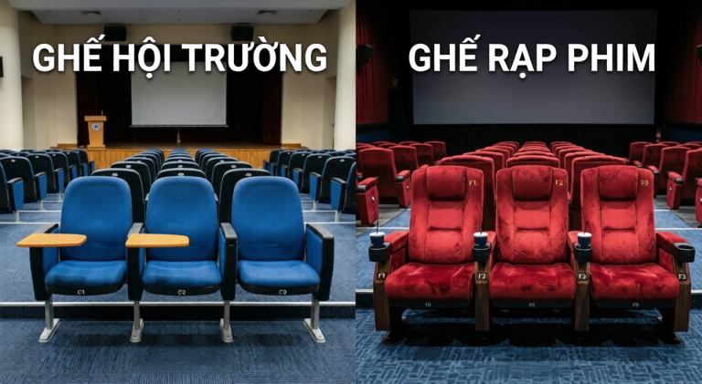 ghế hội trường và ghế rạp phim