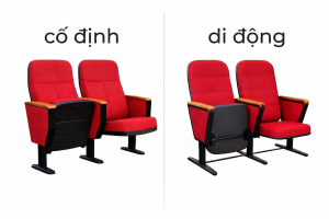 ghế hội trường chân cố định và di động