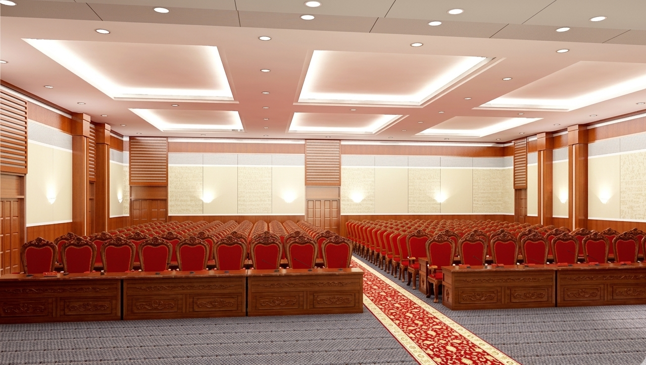 gỗ tiêu âm trong hội trường