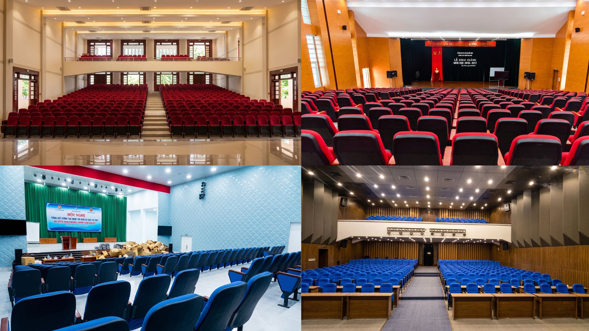 3 Tiêu Chí Chọn Ghế Hội Trường Có Bàn Viết Cho Dự Án Hiện Đại 2 Một số dự án lắp đặt ghế hội trường có tích hợp bàn