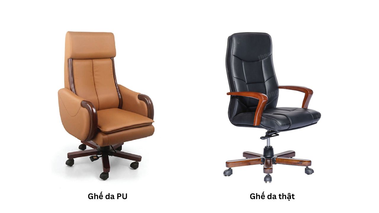 Hai loại ghế da phổ biến cho văn phòng giám đốc