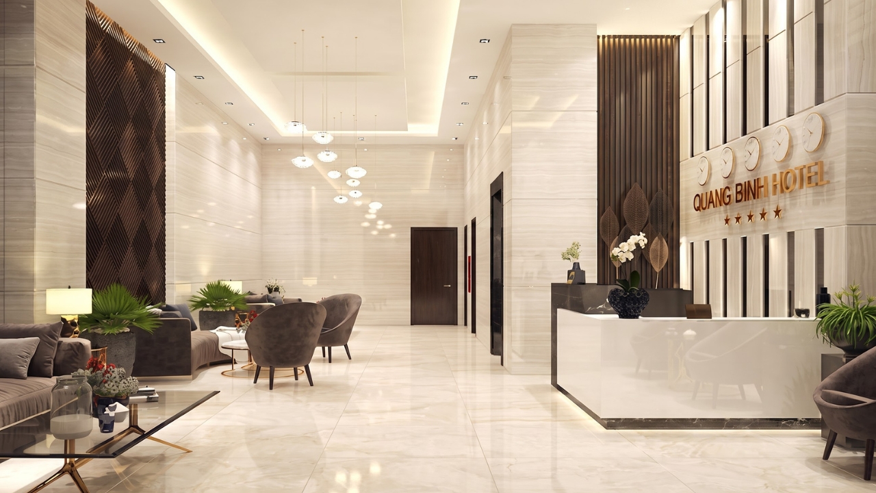 Những Hạng Mục Cần Có Khi Bố Trí Nội Thất Văn Phòng Làm Việc 1 Bố trí nội thất khu vực quầy lễ tân