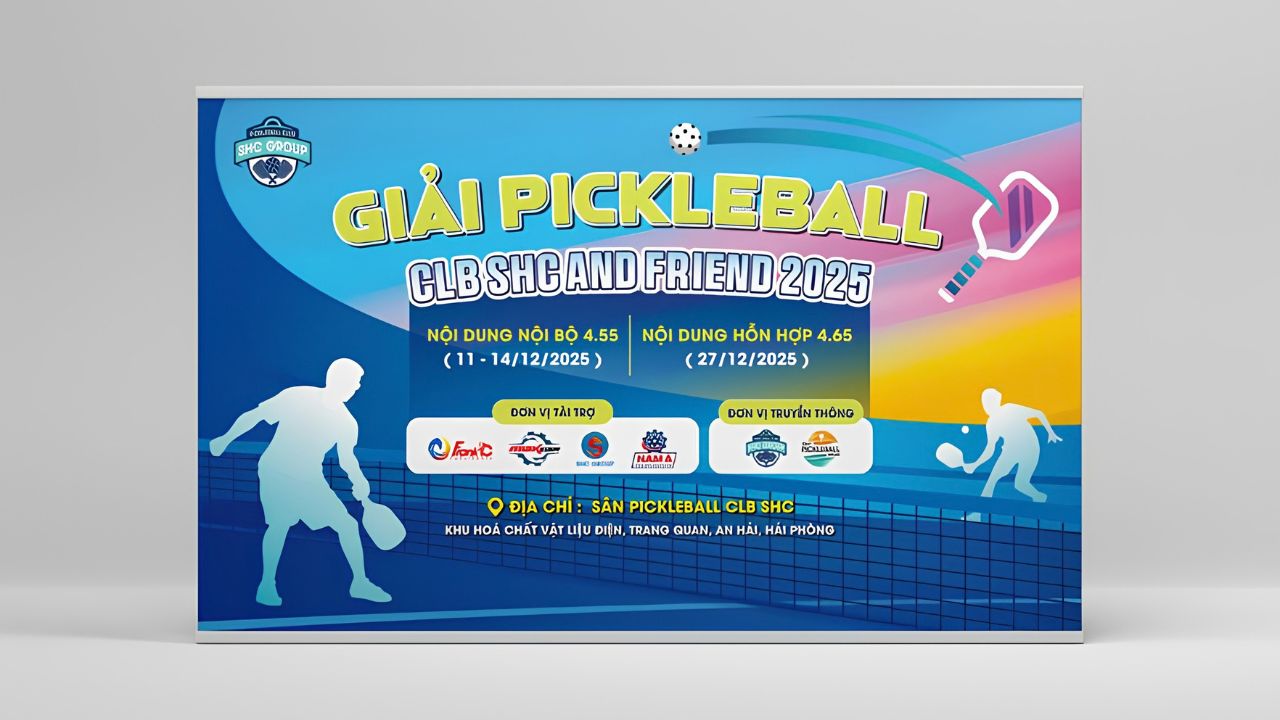 Tổng Hợp 15+ Mẫu Banner Giải Đấu Pickleball Đẹp Và Ấn Tượng 2 banner giai dau pickleball 2