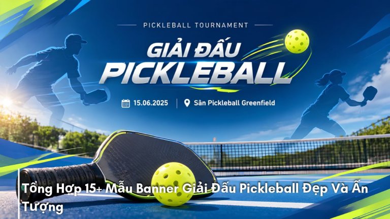 banner giai dau pickleball dep va an tuong